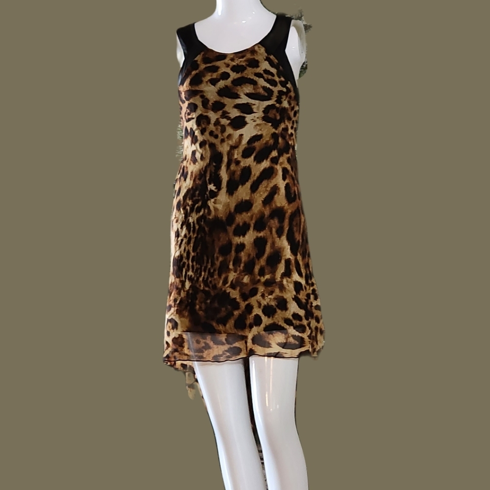 LOVE Culture Animal Print High Low Dress